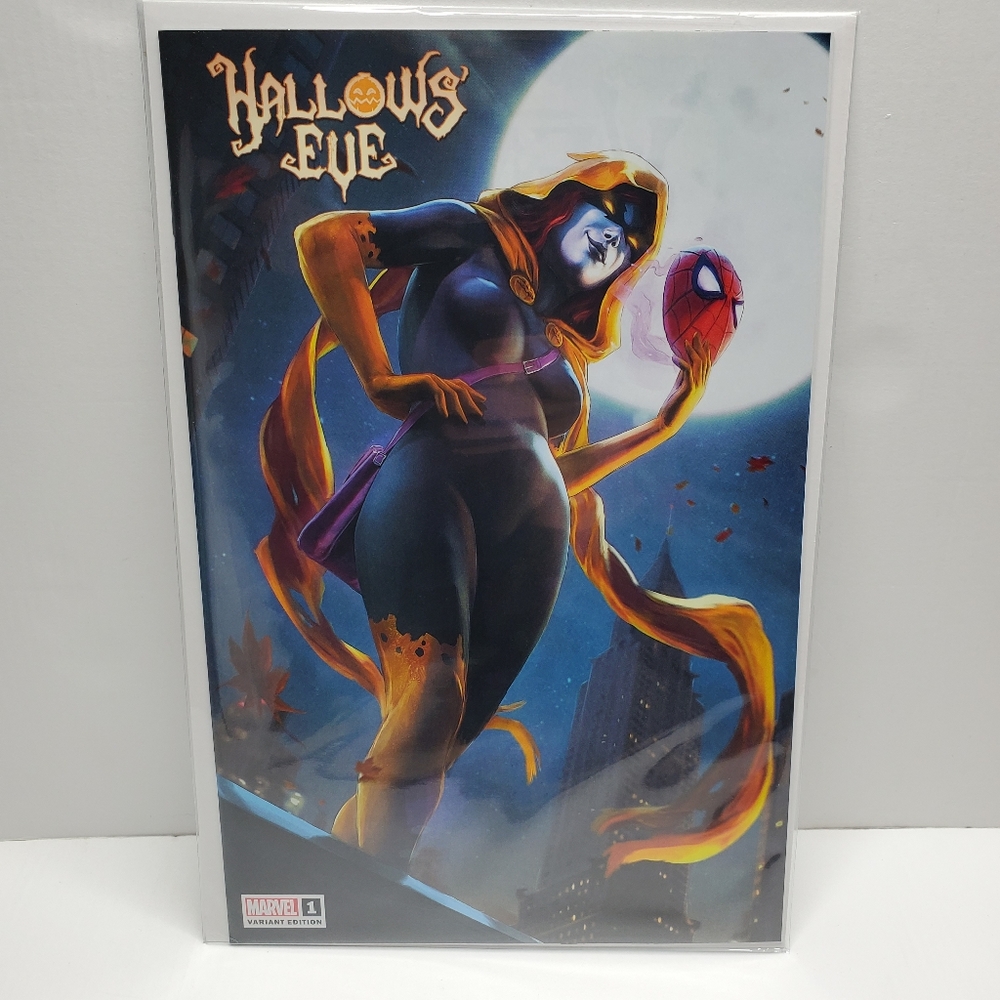 HALLOWS EVE #1 TIAGO DA SILVA VARIANT 1ST Solo Series Spiderman #65/300 IN HAND